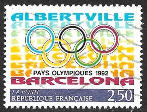 FRANCE 1992 Albertville and Barcelona Olympics Issue Sc 2295 VFU