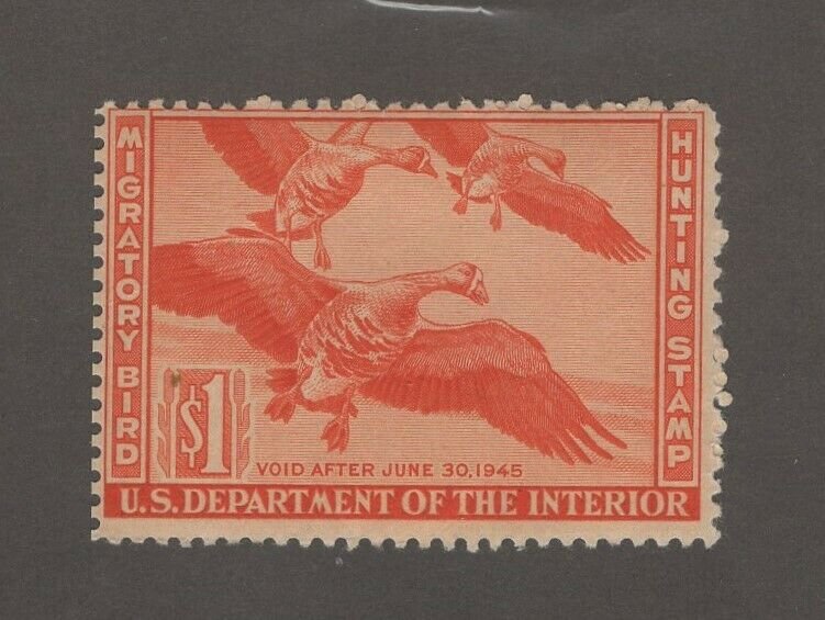 RW11 - Federal Duck Stamp. Single. MH. OG. Untidy Perfs.   #02 RW11up