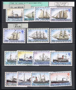 Falkland Islands Stamps # 260-274 MNH VF Scott Value $20.95