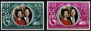 Fiji SC#328-329 Royal Silver Wedding (1972) MNH