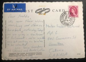 1963 House Of Commons London England Picture Postcard Cover To Hamilton Canada
