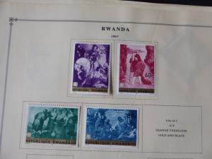 Rwanda 1962-1980  Mint/Used Stamp Collection on Scott Int Alb Pgs