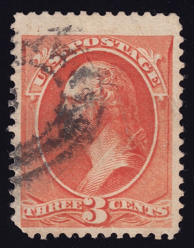 US Scott 214 Used 3 cents Washington Vermillion 1887 Lot AC5001 bhmstamps