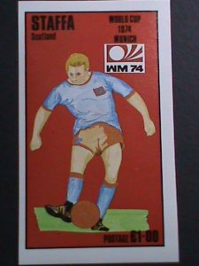 STAFFA-SCOTLAND-1974 WORLD CUP SOCCER-MUNICH'74IMPERF MNH S/S VERY FINE