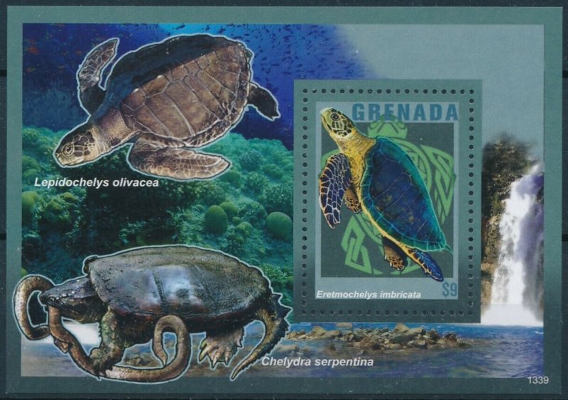 [109245] Grenada 2014 Reptiles turtles Hawksbill Turtle Souvenir Sheet MNH