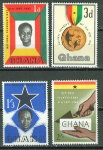 Ghana # 124-27 Founders Day (4)  Mint NH