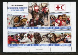 SIERRA LEONE 2023 140th ANNIVERSARY OF  INT'L RED CROSS COMMITTEE SHEET MINT NH