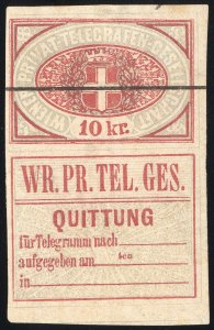 Austria Stamps Rare Telegraph 100 DM