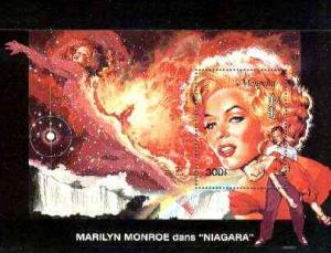 Mongolia 1995 Marilyn Monroe 300f perf m/sheet (in Niagra...