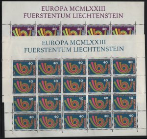 LIECHTENSTEIN, 528-529, SHEETS, MNH, Europa issue