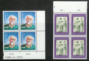 FINLAND Sc#546-547 Complete MINT NEVER HINGED Block Set