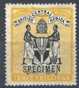 British Central Africa 38 SECIMEN SG 38S  F/VF 1895 SCV £85
