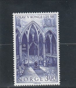 Norway  Scott#  809  MNH  (1982 Reign of King Olav, 25th Anniversary)