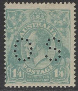 AUSTRALIA SGO75 1918 1/4 PALE BLUE MNH