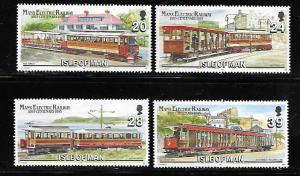 ISLE OF MAN  554-557 MNH MAX ELECTRIC RAILWAY  SET 1993