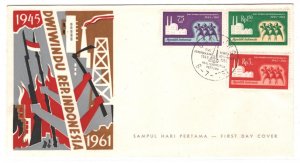 INDONESIA FDC INDEPENDENCE 1945-1961 Bandung Illustrated First Day Cover MA1095