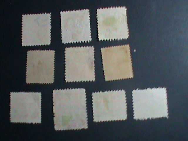 ​CUBA-1954-SC#519//528 10 OVER 70 YEARS OLD CUBA FAMOUS  USED STAMPS-SET-VF