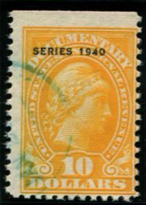 R281 US $10 Liberty series 1940, used cv $37.50