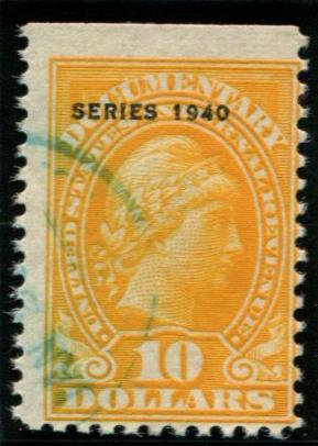 R281 US $10 Liberty series 1940, used cv $37.50