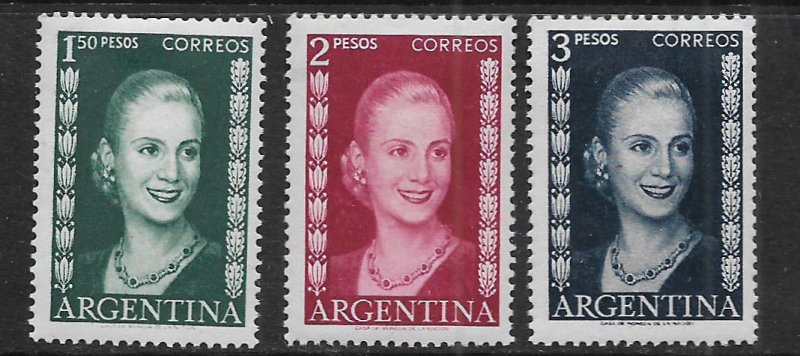 ARGENTINA 608-610 MNH EVA PERON