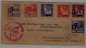 Netherlands Indie/Germany Zeppelin cover folded 24.7.36