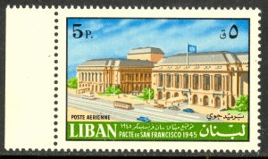 LEBANON 1967 5p UN CHARTER SAN FRANCISCO PACT Anniversary Airmail Sc C505 MNH