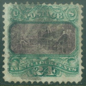 EDW1949SELL : USA 1869 Scott #120 Used. PSAG Certificate. Catalog $650.00.