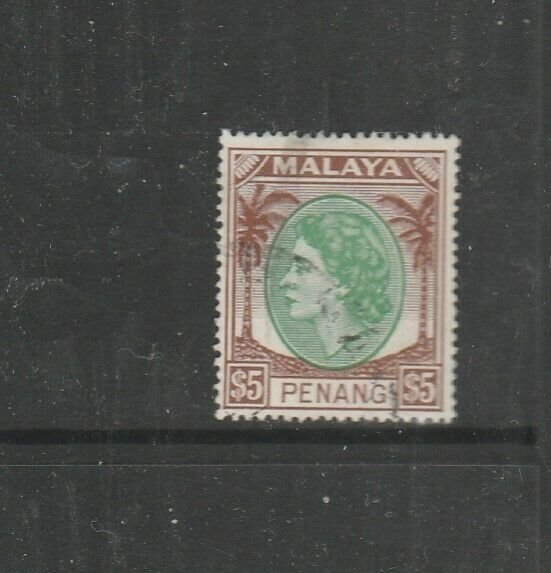 Malaya Penang 1954 $5 Used SG 43