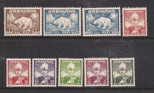 GREENLAND SC# 1-9  VF/MNH