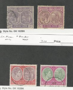St. Kitts Nevis, Postage Stamp, #39, 47, 84-85 Used, 1921-40, JFZ