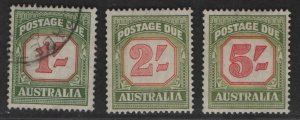 Australia Sc#J81-J83 1 used 2 M/H/VF complete set