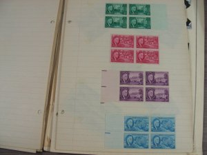 US, 100s of Stamps & a few Covers  mostly hinged on pages