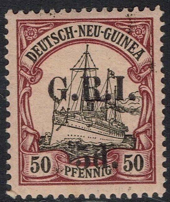 GRI NEW GUINEA 1914 YACHT 5D ON 50PF 5MM SPACING 