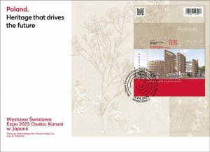 Poland 2025 FDC Stamps Souvenir Sheet World Exhibition Osaka Japan Architecture