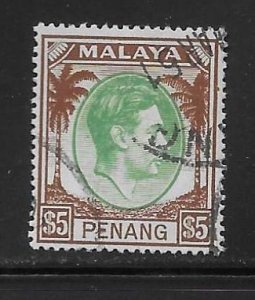 Malaya Penang 22 $5 King George VI single Used