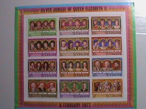 ST.VINCENT-1977 SC#494a KINGS AND QUEENS OF ENGLAND  MNH S/S VERY FINE