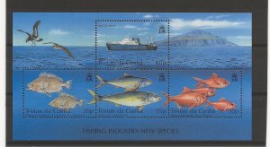 Tristan Da Cunha 2002 Fishing Industry  miniature sheet sg.MS748  MNH