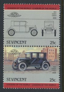 St. Vincent  SC# 816a-b  MNH Classic Cars se-tenant pair 1985  see detail & scan