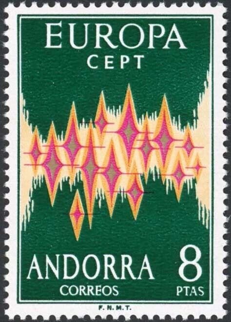 Andorra (Spanish) SG67 1972 Europa U/M Cat 225 pounds