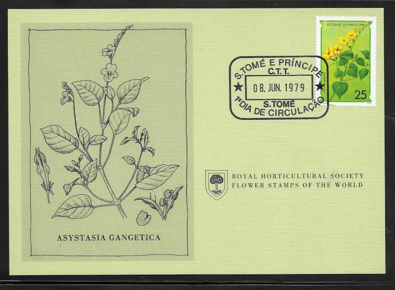 Just Fun C St Thomas & Prince Is #506 FDC Royal Horticultural Society. (my5406)