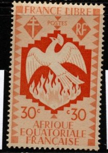 FRENCH EQUATORIAL AFRICA SG167 1941 30c FREE FRENCH ISSUE MNH