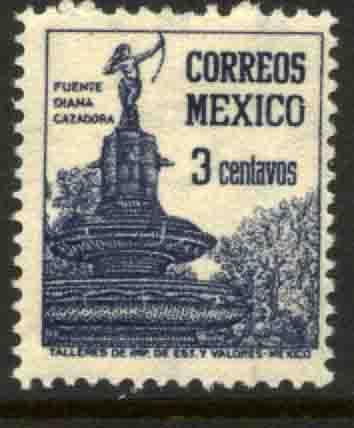 MEXICO 839, 3¢ 1934 Definitive Wmk Gobierno... (279)  UNUSED, H NG. VF.