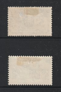 British Honduras a MH KGVI 25 & 50c