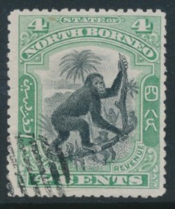 North Borneo SG 98 Sc 103 4 cents Black & Green CTO