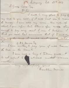 **CSA Cover, SC# 7(Pair) Charlottesville, VA 2/28/1863, 8¢ Overpayment, F/L