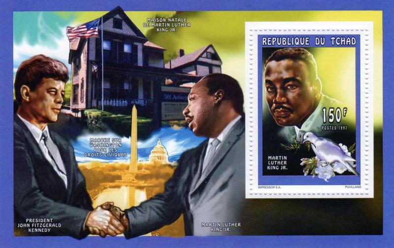 Chad 1998 Martin Luther King/J.F.Kennedy/Bird SS MNH Mi1634 