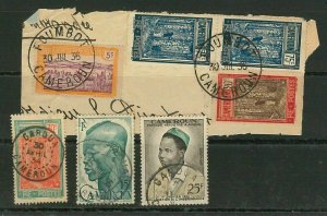 44751 - CAMEROON - POSTAL HISTORY: Small lot of used stamps with nice POSTMARKS 