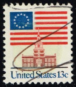 US #1622C 13-Star Flag over Independence Hall; Used