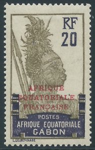 Gabon, Sc #93, 20c MH
