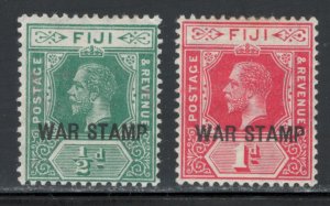 Fiji 1916 War Tax Scott # MR1- MR2 MH